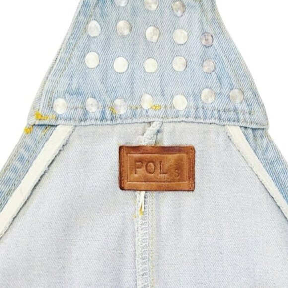 NWT POL Denim Studded Overall Side Pockets Shorts - Picture 11 of 11